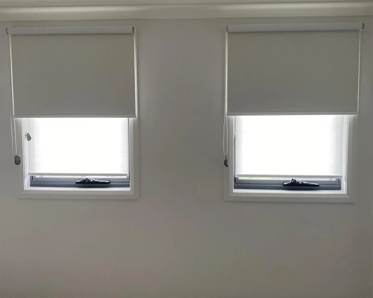 Roller blinds after installation by HighEnd Installs