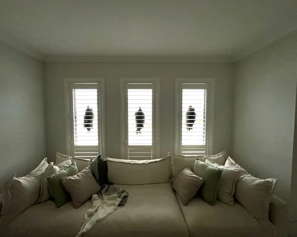 Curtains before installation