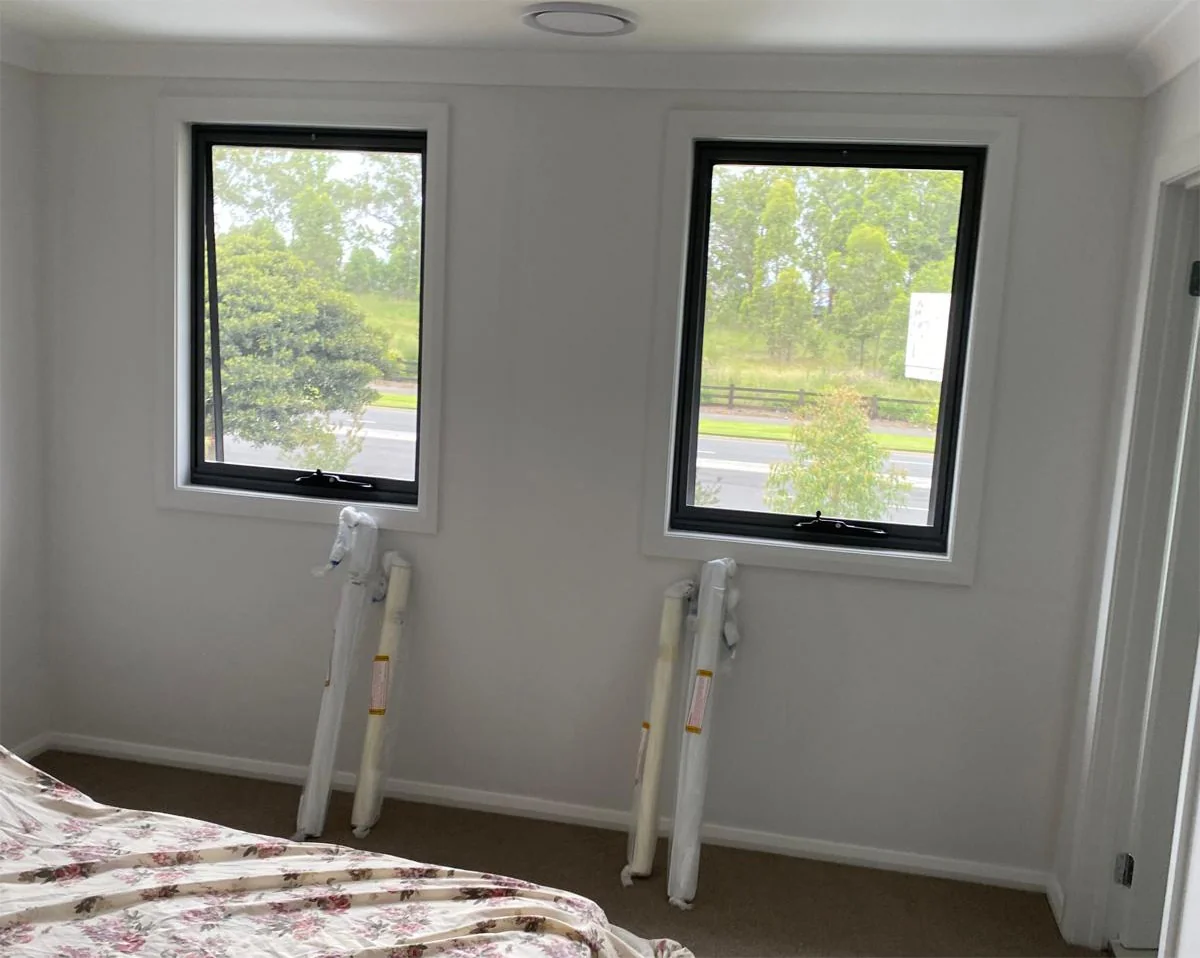 Roller blinds before installation
